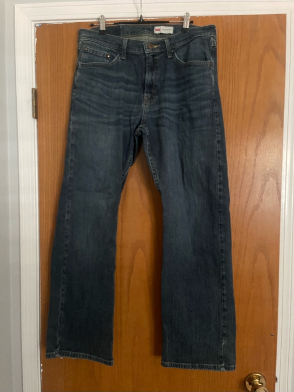 Wrangler Men's Dark Blue Bootcut Jeans